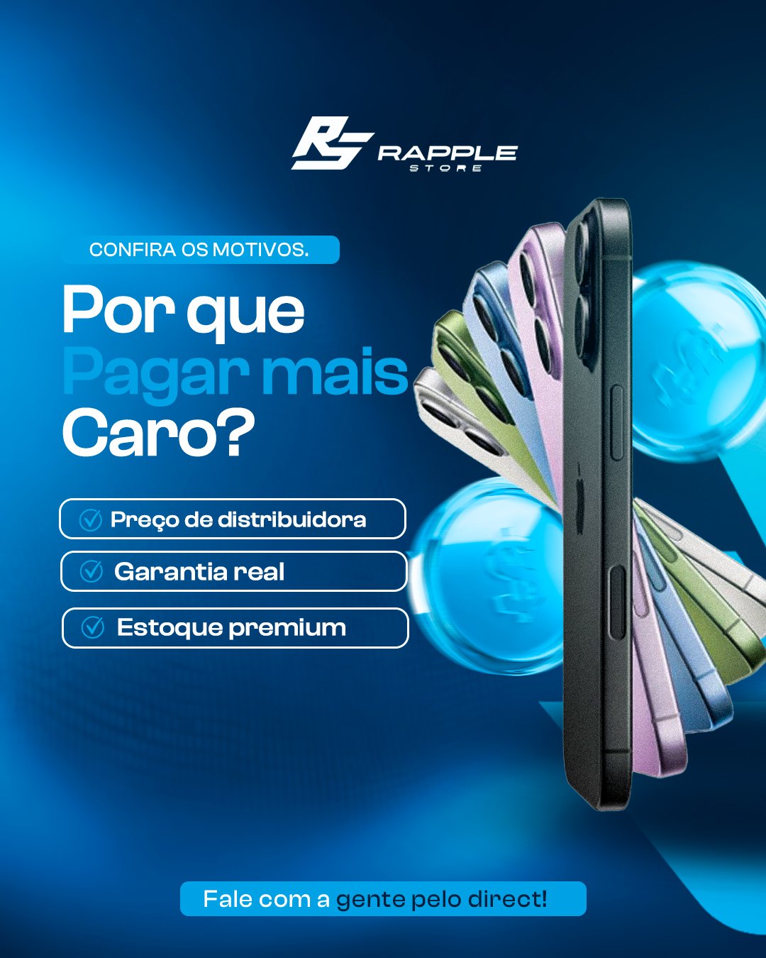 Rapple Store — por que pagar mais caro? Preço de distribuidora, garantia real e estoque premium